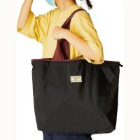 Bolsa de comestibles reutilizable, bolsa de compras plegable de gran capacidad con cierre de cordón, bolso de hombro ecológico plegable - details 3