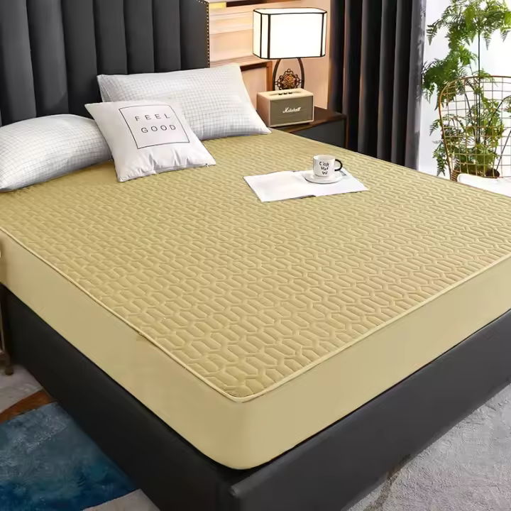 Funda de colchón gruesa impermeable, alfombrilla de látex acolchada, fundas de cama, Protector de sábana ajustable agradable para la piel, colcha 150/160/180x200 - 1