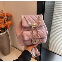 Nuevo Bolso De Estudiante Elegante Y Sencillo, Bandolera Multifunción De Alta Gama, Mochilas De Mujer Con Cadena De Diamantes - details 29