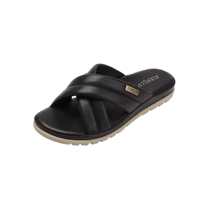Sandalia 2025 novedad de verano, chanclas suaves para mujer para usar en vacaciones, Sandalias planas informales de suela gruesa - 1