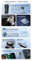 K92 Lavalier Business Auriculares inalámbricos Bluetooth 6,0 llamadas/música 30-50 horas recordatorio de vibración micrófono auriculares con cancelación de ruido - details 1