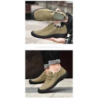 Nuevos zapatos planos casuales para hombres, zapatos de cuero genuino hechos a mano para hombres, mocasines cómodos, mocasines transpirables, zapatillas de deporte para hombres al aire libre - details 12
