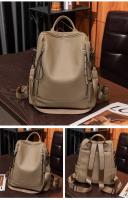 Mochila De piel auténtica para mujer, bolso de viaje de alta calidad, informal, de hombro, 2023 - details 3