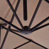 Parasol Doble para Jardín Sombrilla Gigante Anti UV con Manivela Tamaño 4,55x2,65x2,38 m Color Gris - details 32