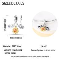 Colgante de Sol de Plata 925 para Niños y Niñas Adecuado para Joyería Collar con Cuentas de Zirconia Diseño Original de Pulsera - details 4