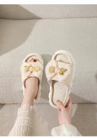 Zapatillas Arco de lino para mujer, zapatillas de verano para casa interior antideslizantes de cuatro estaciones de algodón y lino para mujer - details 15