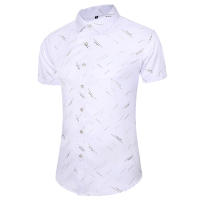 Camisas de Negocios Casuales para Hombres Estampado Elegante, Elástico, Sin Hierro, Ropa de Oficina Formal, Talla Grande, Moda de Trabajo - details 9