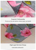 Sábanas de flores rotas para cama, colcha sencilla en la cama de talla grande, sábanas dobles Queen King con fundas de almohada, 3 uds. - details 3
