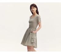 Vestido Semir para Mujer Verano 2025 Diseño Versátil de Dos Piezas con Cuello Cuadrado y Falda Corta Adelgazante Perfecto para Bajo - details 8