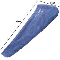 Gorro de microfibra para secar el cabello, toalla para secar el cabello, envoltura fuerte absorbente de agua, gorro de ducha, herramienta de limpieza, 2 piezas - details 2