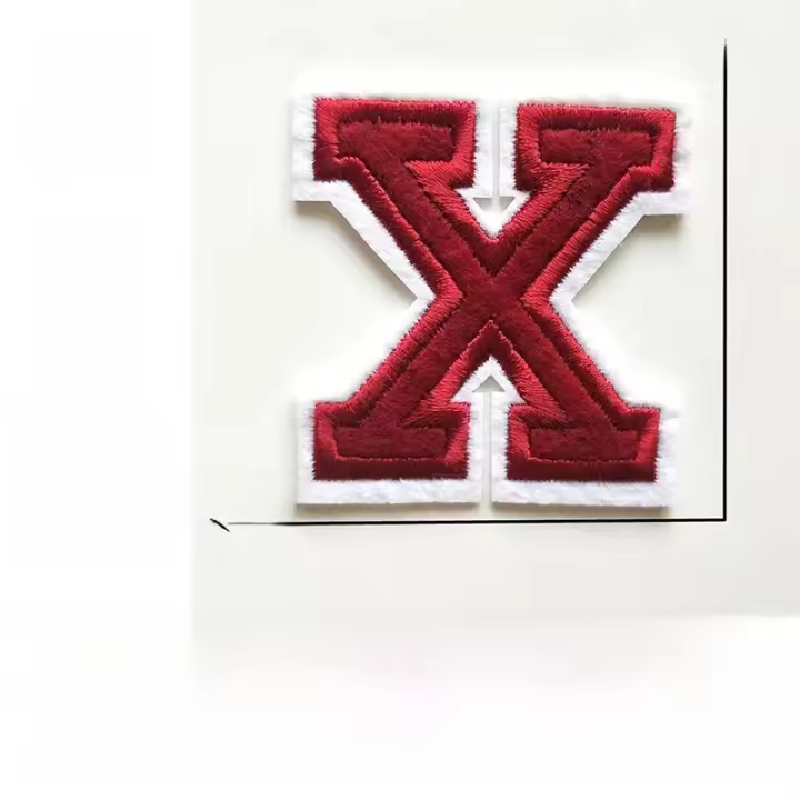 1PC Parche Bordado De Alfabeto Inglés Rojo A-Z Aplicación Para Ropa Bolsos Chaquetas Decoración De Iraón DIY Manualidades - 1