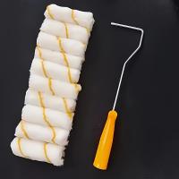 Juego de 11 cubiertas y marcos para rodillos de pintura, rodillos de pintor de microfibra de 4 pulgadas, mini siestas de rodillos de tela, kit de pintura ligero para casa con varilla de metal duradera, mango de plástico, paquete de herramientas para aplic - details 2