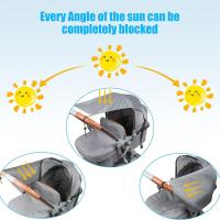 Cubierta parasol extendida para cochecito de bebé, protector solar transpirable, dosel para cochecito de bebé, visera ligera Anti-UV para cochecito - details 19