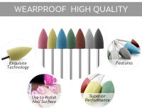 Brocas KADS para Uñas Set de Brocas Eléctricas de Caucho Silicona para Pulido de Uñas Manicura Pedicura Herramientas y Equipo de Belleza - details 2