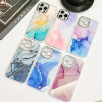 Funda de lujo con marco chapado y pintado de mármol IMD para iPhone 16 Pro Max 15 Pro 14 Pro - details 0
