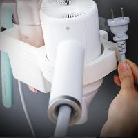 Accesorios de baño colgantes sin perforaciones, estante de hierro rizador, caja de almacenamiento, soporte para secador de pelo, 1 Uds. - details 2