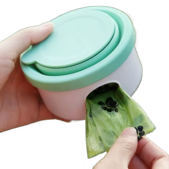 Cuenco para mascotas, cuenco plegable de viaje para perros, a prueba de fugas, antideslizante, plato de alimentación para exteriores, cuenco plegable de silicona suave para gatos, Camping - 1
