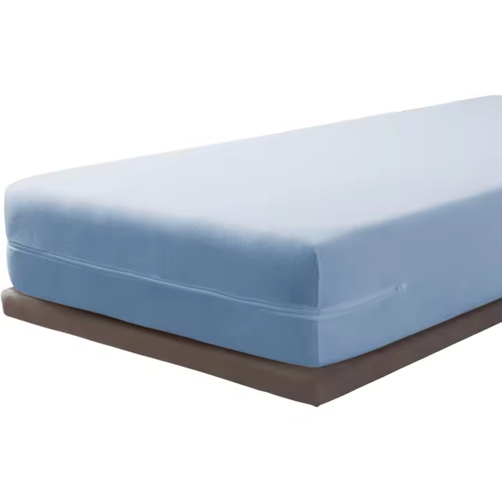 Savel – Funda de Colchón de Rizo Elástico, 100% Algodón Azul - Pack de 2 (90 x 190/200 cm). Protector de colchón con cremallera. Protector Integral de Colchón – Disponible en Varias Medidas - 1