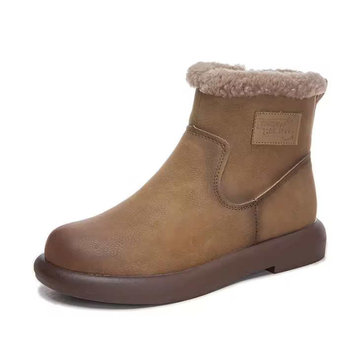 Nuevas botas de nieve de terciopelo cálidas botas de mujer botas cortas casuales versátiles - 1