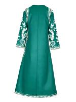 Mia Muse Ramadan Essentials Abaya clásico tradicional ral estampado manga acampanada cuello redondo Midi vestidos casuales - details 12