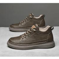 Zapatos De Patinaje Para Hombres Con Aumento De Altura En Cuero Genuino Zapatillas Elevadoras Inserción De Altura 6CM Skate Shoes - details 1