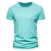 Novedad de verano, camiseta de manga corta de color sólido para hombre, ajustada, de algodón de bambú, talla europea, estilo coreano, camiseta informal de moda para hombre - details 21