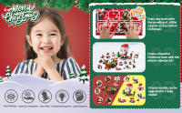 Calendario de Adviento 2024, kit de bloques de construcción de Navidad, árbol de Navidad, Papá Noel,cuenta atrás de 12 días - details 3