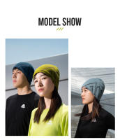 M39 gorro de punto deportivo para hombre y mujer, gorro de lana cálido, forro de terciopelo para correr, trotar, ciclismo y esquí, Invierno - details 10