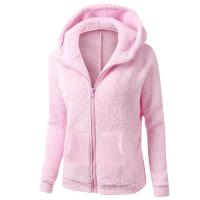 Sudadera con Capucha de Peluche para Mujer Ouwu Moda de Color Sólido, Ajuste Suelto, Estilo Tendencia 2024 - details 1