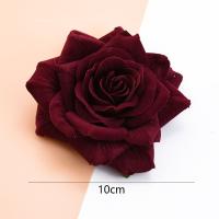 Plantas decorativas, cabeza de rosas de seda de 10CM, tacto Real, flores de rosas artificiales hechas a mano, flores falsas que no se decoloran, decoración de Navidad - details 0