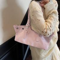 Bolso de mano de PU mate de estilo coreano, bolso de mano de Color sólido, bolso de gran capacidad, estilo étnico, paquetes de axilas de gran capacidad para viaje - details 6