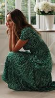 Vestido corto de verano con estampado Floral para mujer, Vestido corto de media manga, a la moda, para vacaciones y fiestas - details 5