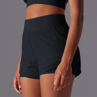 Yoga de Color sólido transpirable, de secado rápido, para mujer, verano con bolsillos, pantalones cortos para deportes de ciclismo, pantalones cortos de gimnasio - details 7