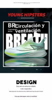 Zapatillas de verano transpirables y ligeras, adecuadas para correr y hacer deporte. - details 2