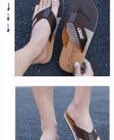 Zapatillas de hombre informales a la moda para interiores, zapatillas de inglete con Clip de verano, zapatos transpirables para hombre, sandalias de bloque de Color para el hogar, talla 40-47, novedad de 2024 - details 14