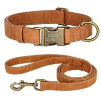Conjunto Collar personalizado perro, correa plomo caminar, collares de cuero para mascotas, perros pequeños, medianos y grandes, - details 5