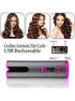 Set de Rizos Automáticos sin Cable Herramienta de Estilismo de Temperatura Ajustable con Pantalla LED Equipo de Belleza para Ondas - details 5