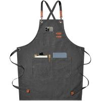 Delantal de cocina profesional, accesorios de cocina Chepron de lona a la moda, correas novedosas para tienda de barbacoa, salón de uñas - details 9
