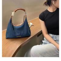 Bolso De Las Axilas De Mezclilla Informal Vintage Bolso De Mano De Gran Capacidad Bolso De Cubo De Hombro De Moda - details 7