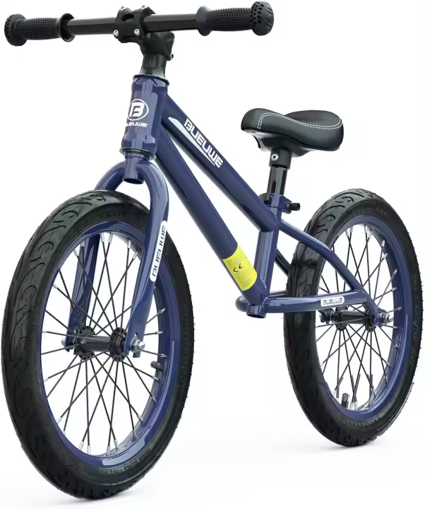 Bicicleta Sin Pedales para Niños de 3 a 4 5 6 7 Años, Ruedas de Goma Inflables de 16 Pulgadas, Bicicleta de Equilibrio con Sillín Ajustable, hasta 40 Kg, Juguetes para Niñas y Niños - 1