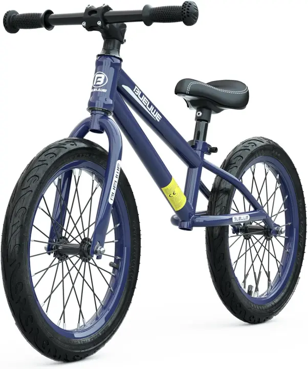 Bicicleta Sin Pedales para Niños de 3 a 4 5 6 7 Años, Ruedas de Goma Inflables de 16 Pulgadas, Bicicleta de Equilibrio con Sillín Ajustable, hasta 40 Kg, Juguetes para Niñas y Niños - 1