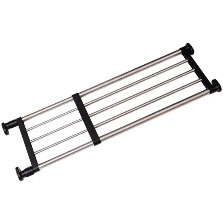 Estante Extensible de Metal Ajustable Organizador de Almacenamiento para Armario - 1