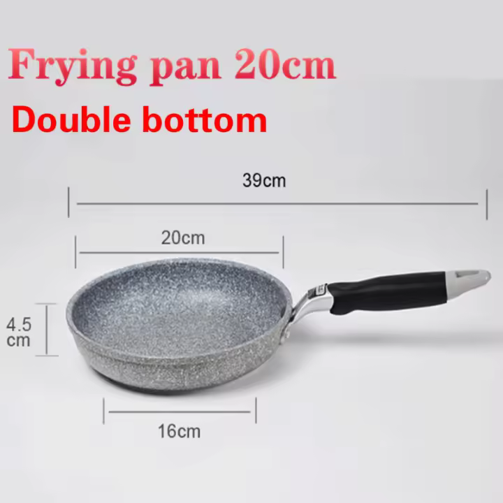 Sartén de Pizza Walfos de 20/24/26/28cm Antiadherente Fritola Egg Pancake Ideal para Cocina de Inducción y Gas Limpieza Fácil Material de Piedra Maifan - 1