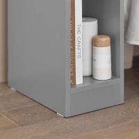 Auxiliares para Salón Mesilla de Noche Estrecha para Dormitorio con 1 Cajón y 1 Compartimento Abierto Blanco y Madera 20 x 35 x 60 cm FBT111-WNx2 ES - details 63