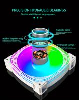 Ventilador RGB MANMU de 12 cm, espejo espacial infinito silencioso ARGB+PWM, refrigerador de CPU 12025, velocidad de aire ajustable de 63 CFM 800-1800 RPM, cuchilla positiva, compatible con consola de juegos, no requiere batería - details 4