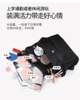 Mochila De Trabajo ligera para mujer, morral de viaje informal, resistente al agua, color negro y rosa - details 20