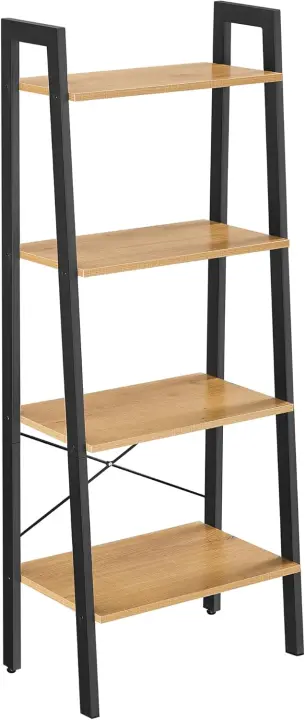 Estantería de 5 Niveles, Librería Industrial, Fácil de Montar, para Salón, Dormitorio, Cocina, Marrón Rústico y Negro LLS45X - 1