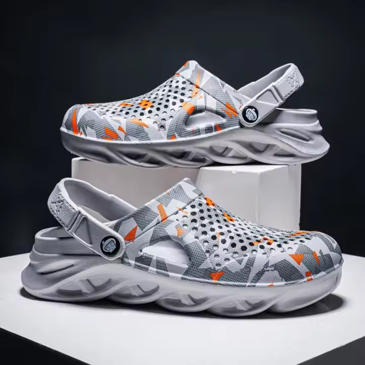 Sandalias de verano nuevas personalizadas para exteriores, dos usos, talla grande para hombre, zapatos con agujeros, ligeros y huecos - 1
