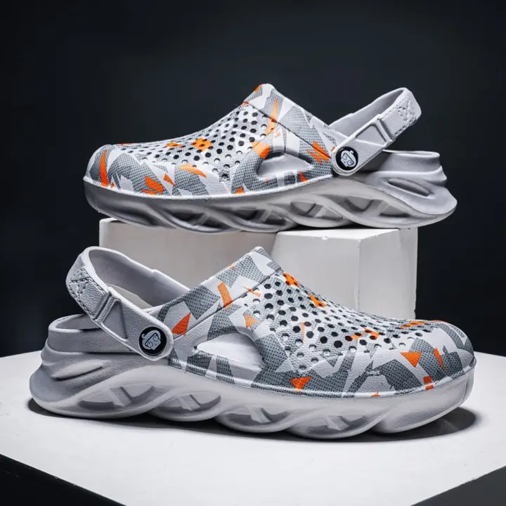 Sandalias de verano nuevas personalizadas para exteriores, dos usos, talla grande para hombre, zapatos con agujeros, ligeros y huecos - 1