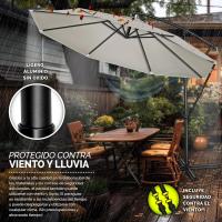 Paraguas de aluminio con manivela 300/350 cm de diámetro Protección UV Impermeable para mercado - details 28